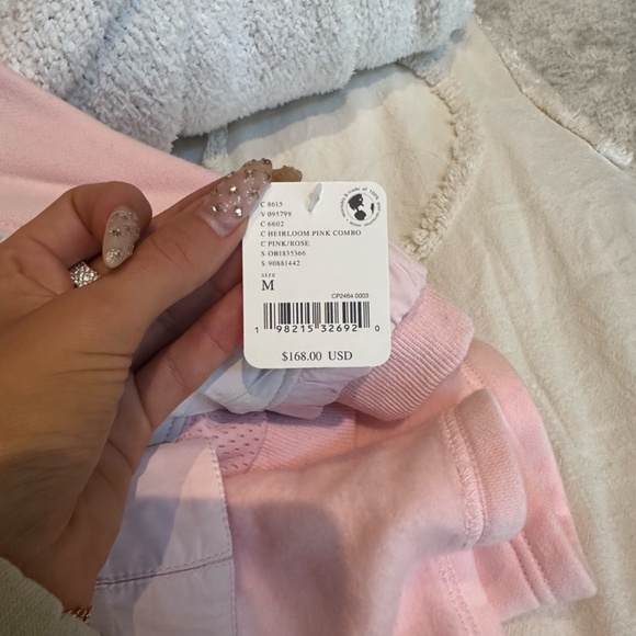 Free People Movement Pink Racing Stripe Hoodie - NWT - Picture 5 of 5